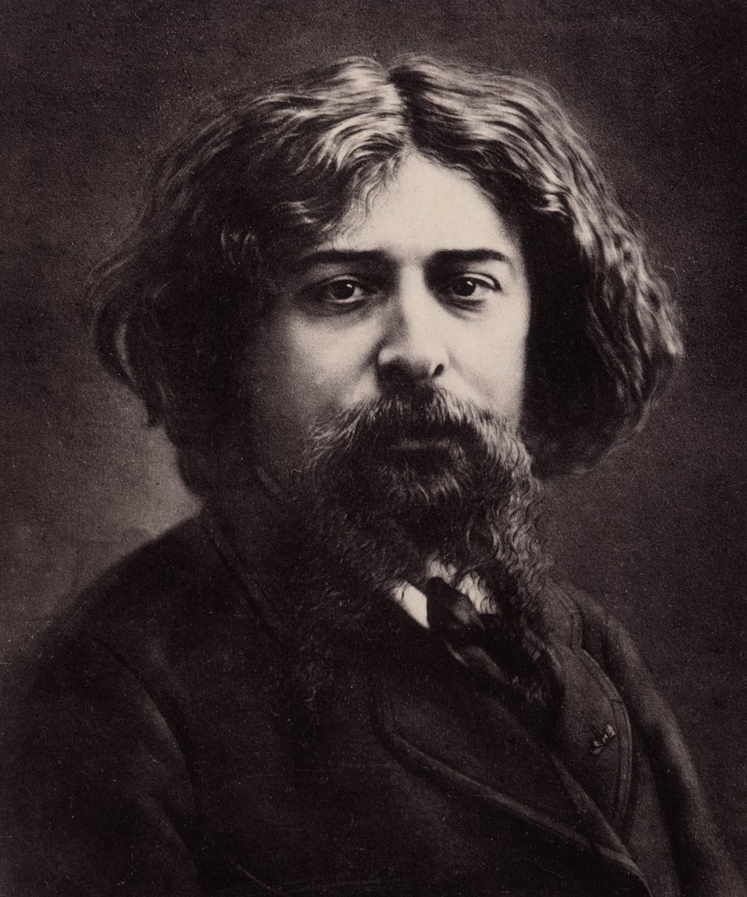 Portret Alphonse Daudeta (1840-1897), francuskiego pisarza (zdjęcie) autorstwa Nadar