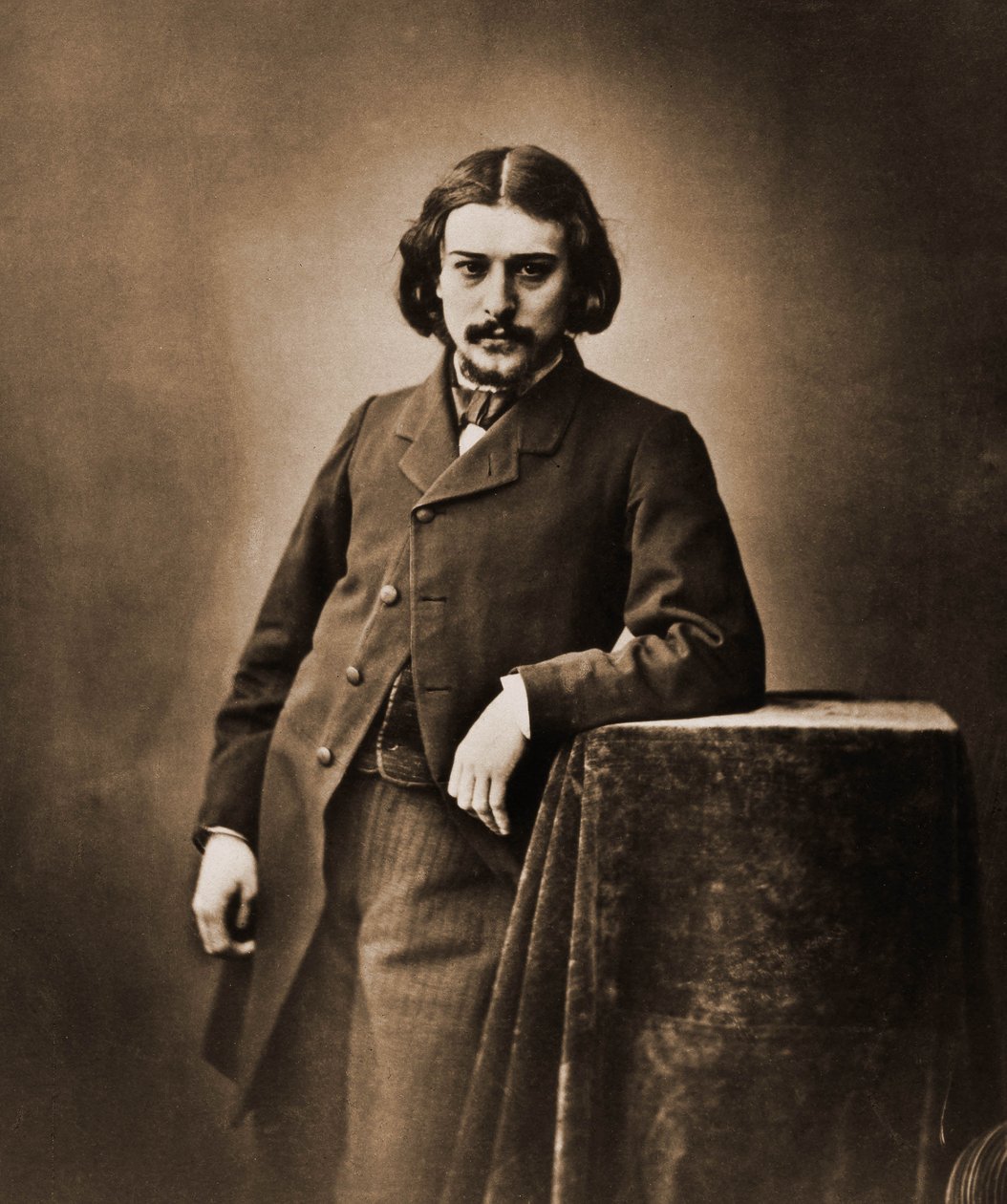 Portret Alphonse Daudet, poeta, powieściopisarz 1840-1897 (foto) autorstwa Nadar