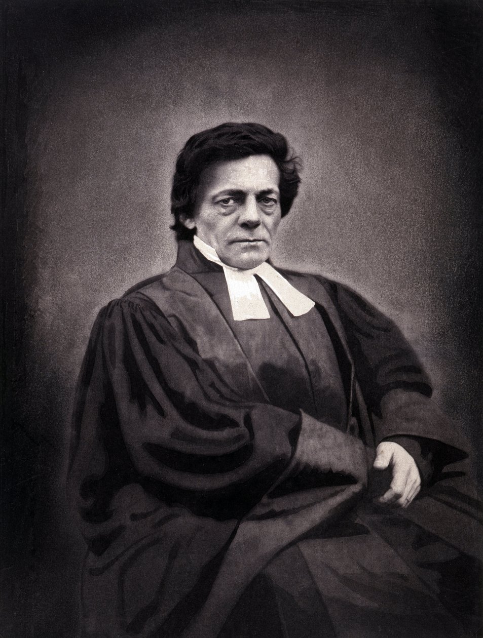 Portret Alphonse Monoda, pastora pochodzenia szwajcarskiego (1802-1856) autorstwa Nadar