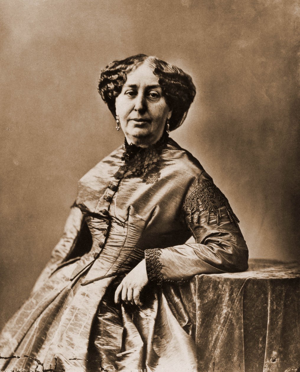 Portret George Sand (Aurore Dupin, Baronne Dudevant) (1804-1876), powieściopisarz (zdjęcie) autorstwa Nadar