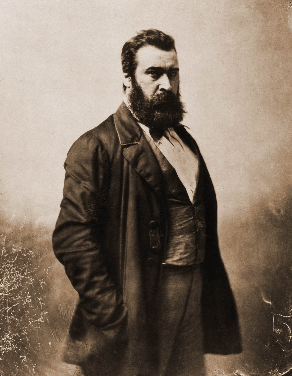 Portret Jean-Francois Milleta, malarza, rytownika 1814-1875 (foto) autorstwa Nadar