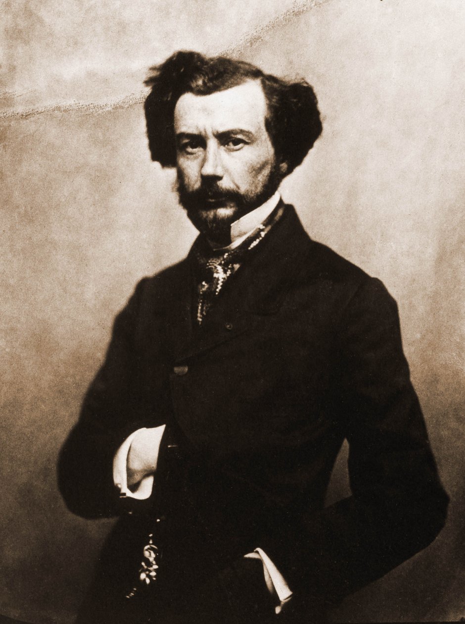 Portret Maxime Du Camp, pisarz 1822-1894 (foto) autorstwa Nadar