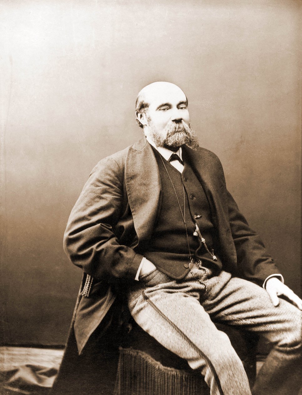 Portret Paula Fevala, filetonisty z okresu Gaboriau i Ponson du Terrail 1817-1887 (foto) autorstwa Nadar