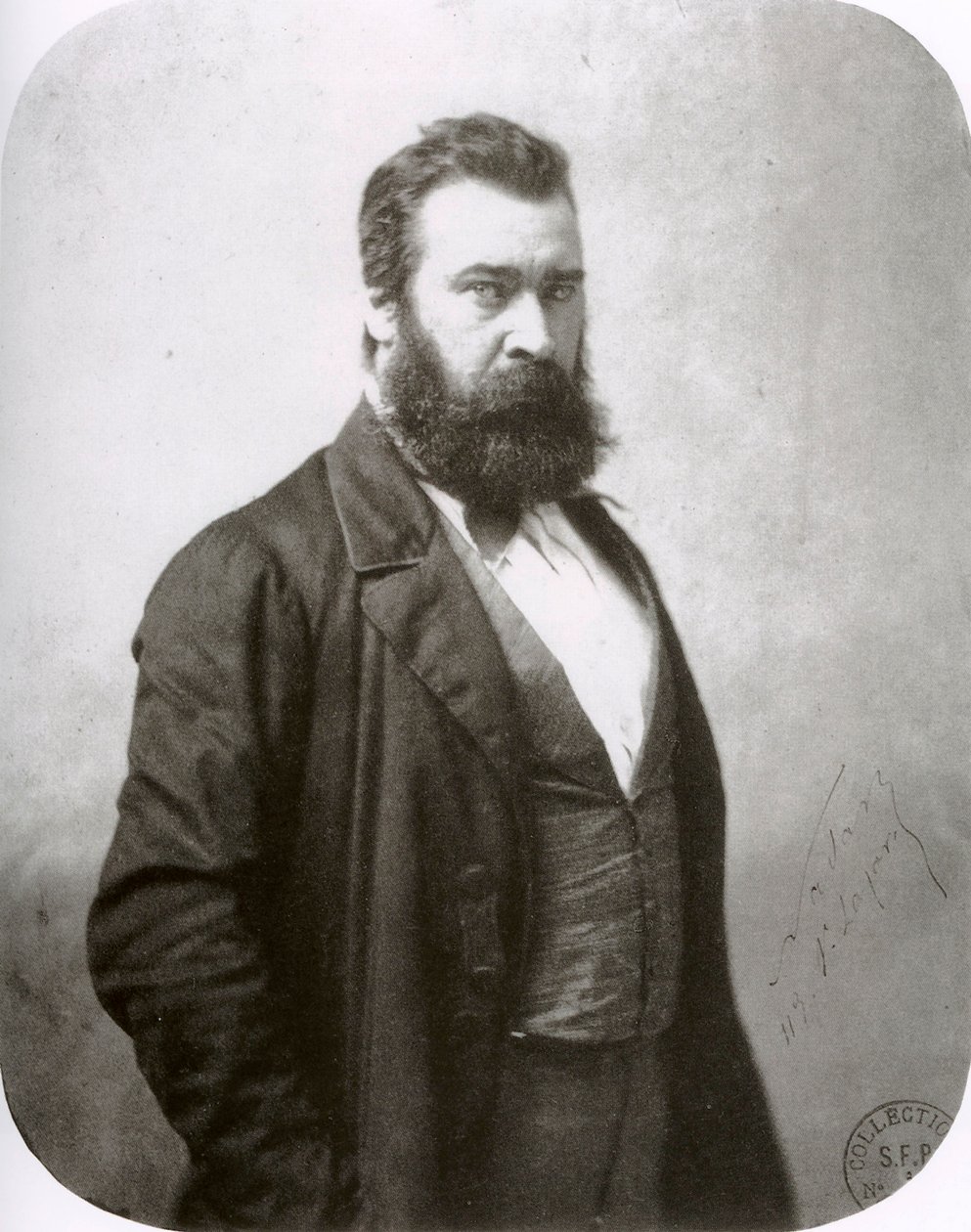 Jean-François Millet, francuski malarz, ok. 1860 autorstwa Nadar