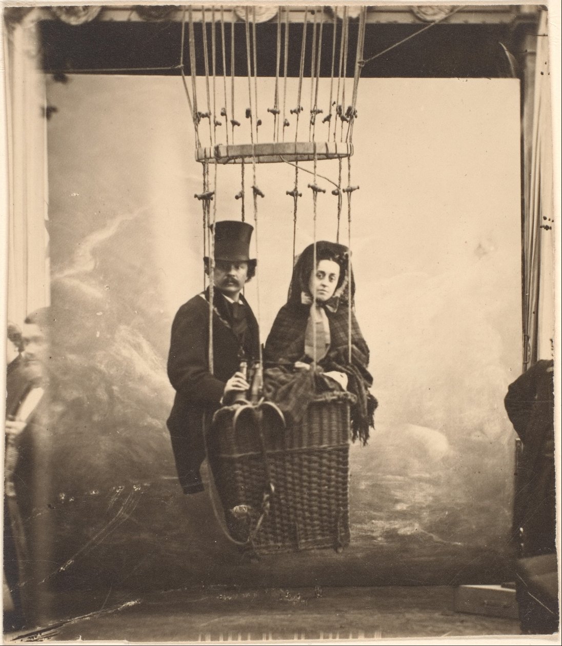 [Nadar z żoną Ernestine w balonie] autorstwa Nadar