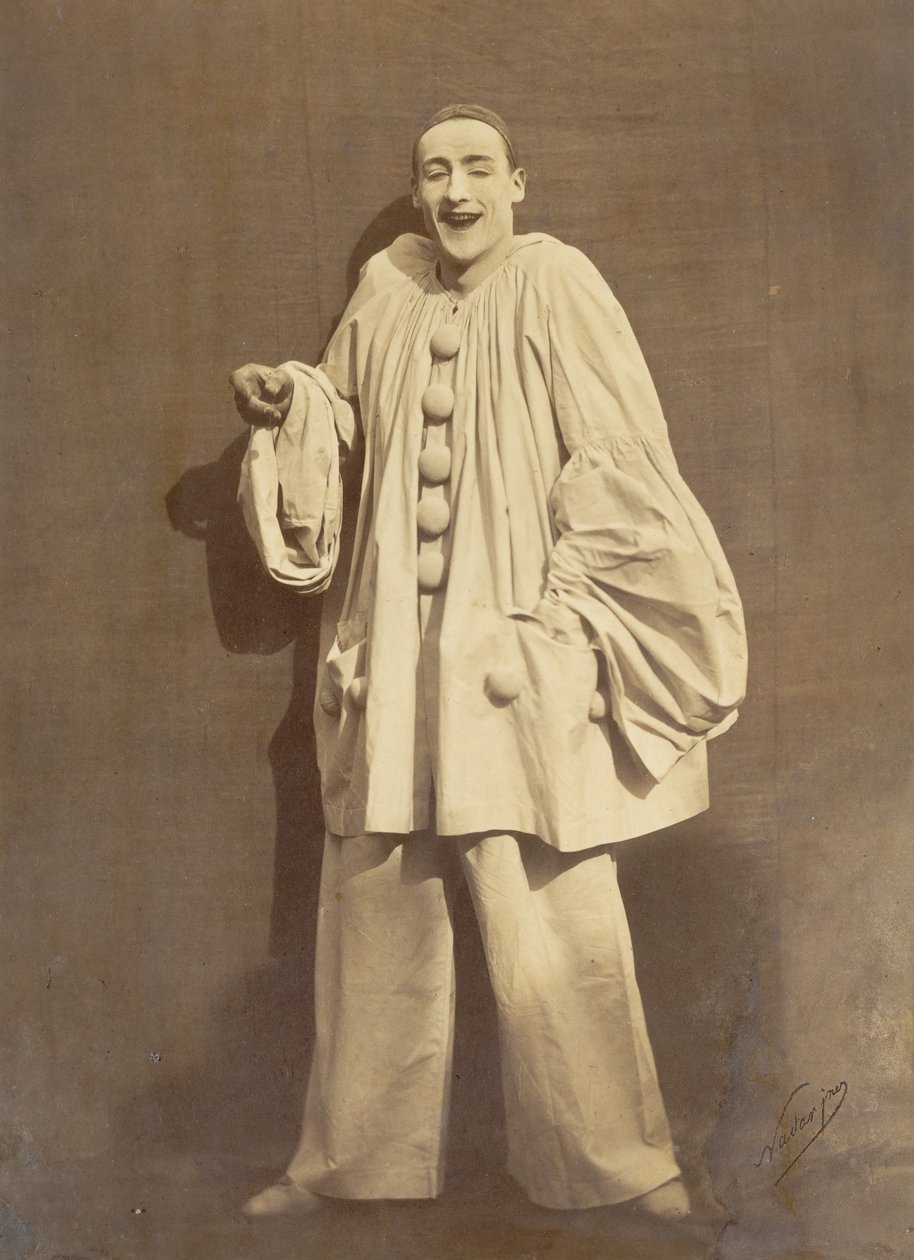 Śmiejący się Pierrot, 1855. autorstwa Nadar