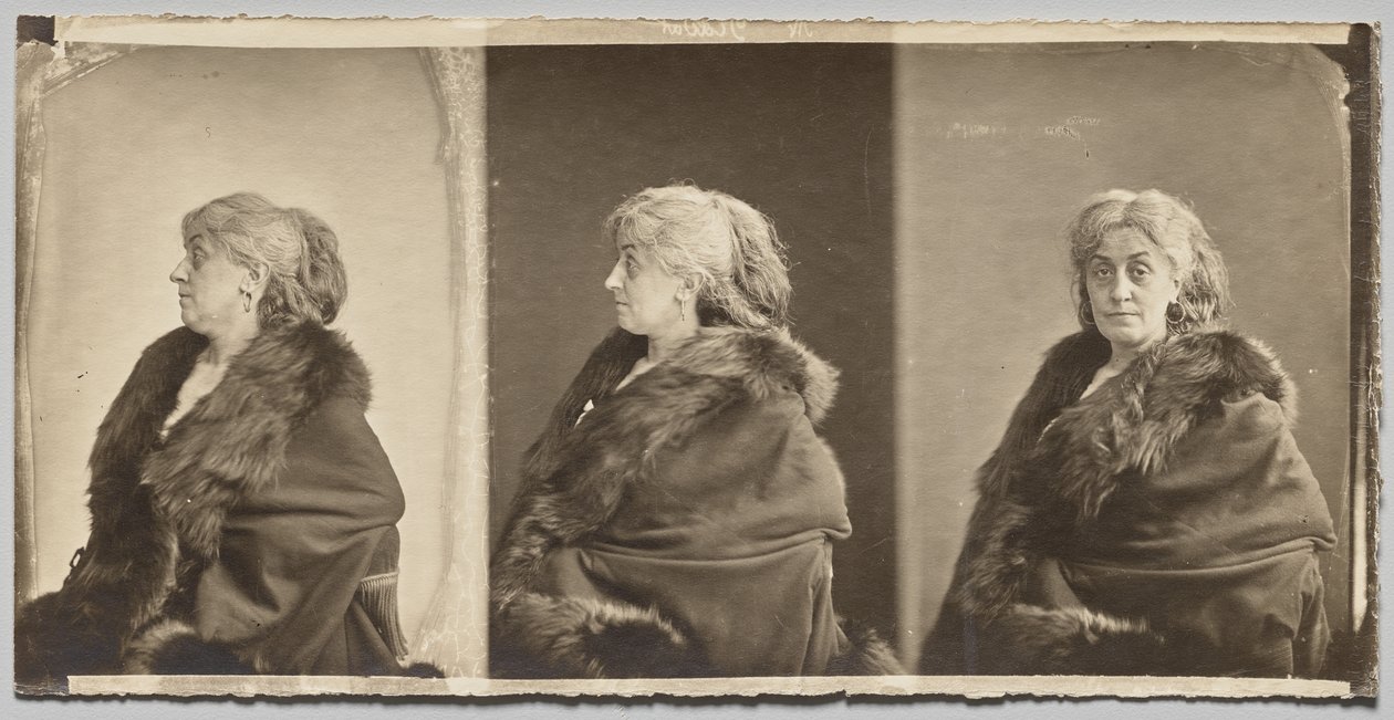 Portret Ernestine Nadar, żony artysty, w futrzanej stule autorstwa Nadar