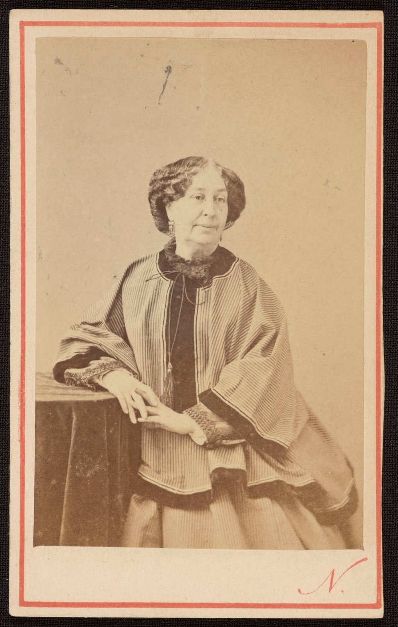 Portret George Sand (1804 - 1876), pisarki francuskiej w atelier autorstwa Nadar