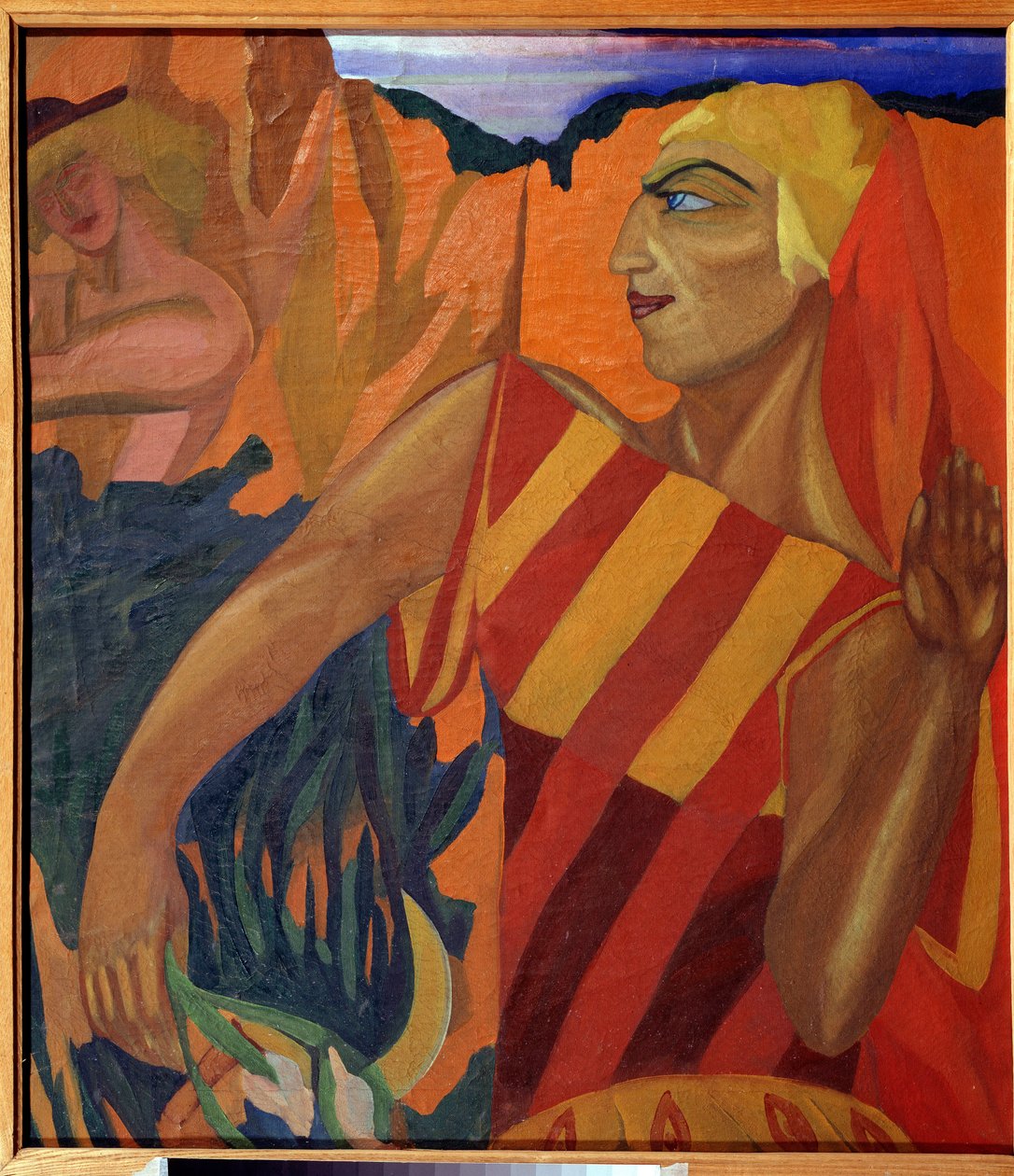 Medee - Projekt kostiumu dla baletu Złote runo (Medea. Projekt kostiumu dla baletu Złote runo) - Obraz Nadhezhdy Vladimirovna Lermontova (1885-1921), olej na płótnie autorstwa Nadezhda Vladimirovna Lermontova