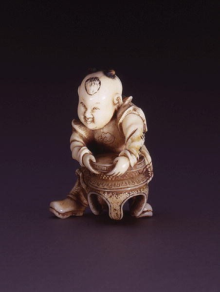 Netsuke i dzień c Chin g Akarako, ok. 1930 r. 1830 (Evory) autorstwa Nagahama Sokei