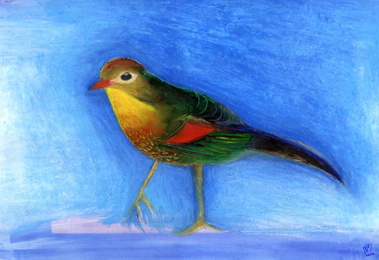Nightingale Light, 2012, (pastel olejny na papierze) autorstwa Nancy Moniz Charalambous