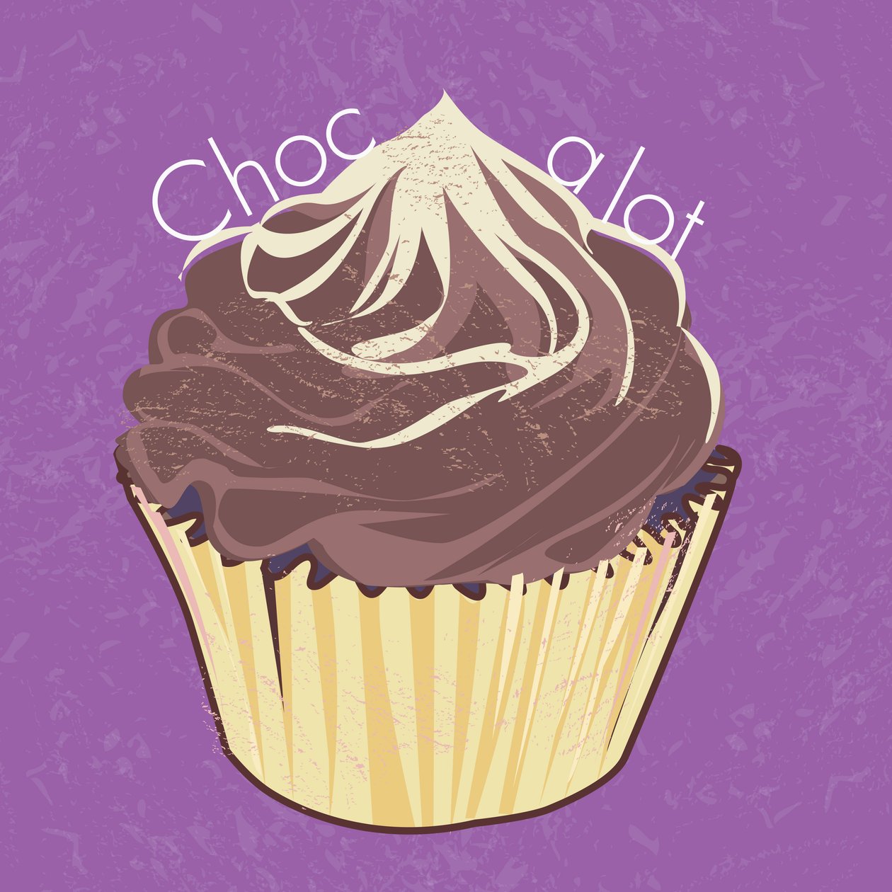 Choc A Lot Cup Cake, 2019, grafika cyfrowa autorstwa Nancy Moniz Charalambous