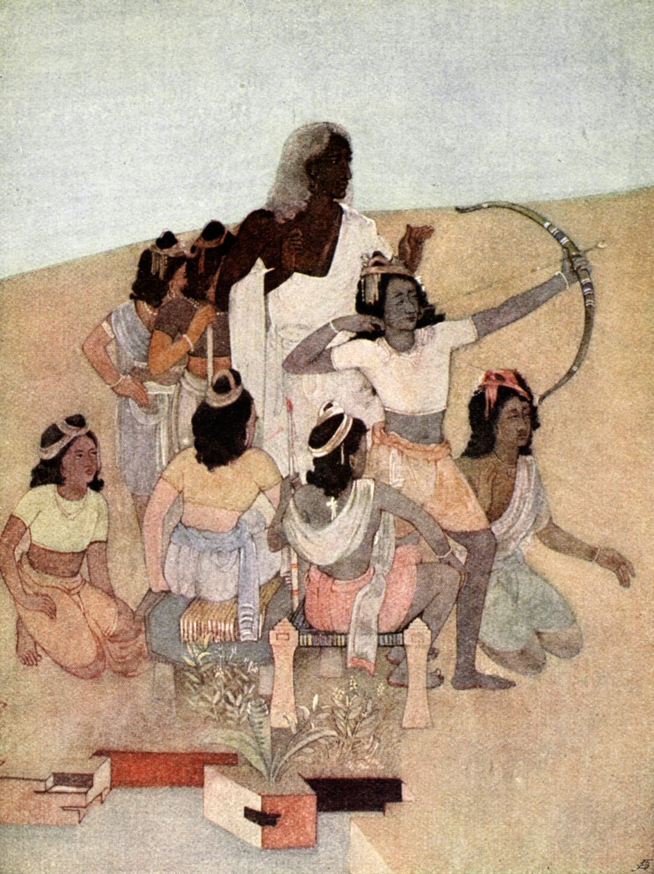 „Proces książąt”, 1913. autorstwa Nandalal Bose