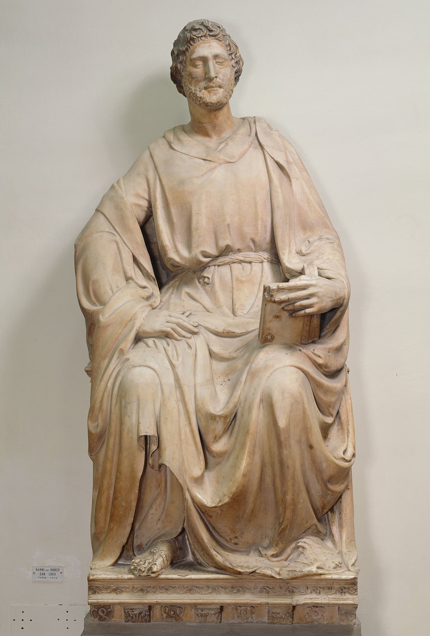 Św. Łukasza, 1415 (marmur) autorstwa Nanni di Banco