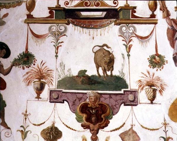 Fragment dekoracji „Studiolo” (Gabinet) Francesco de