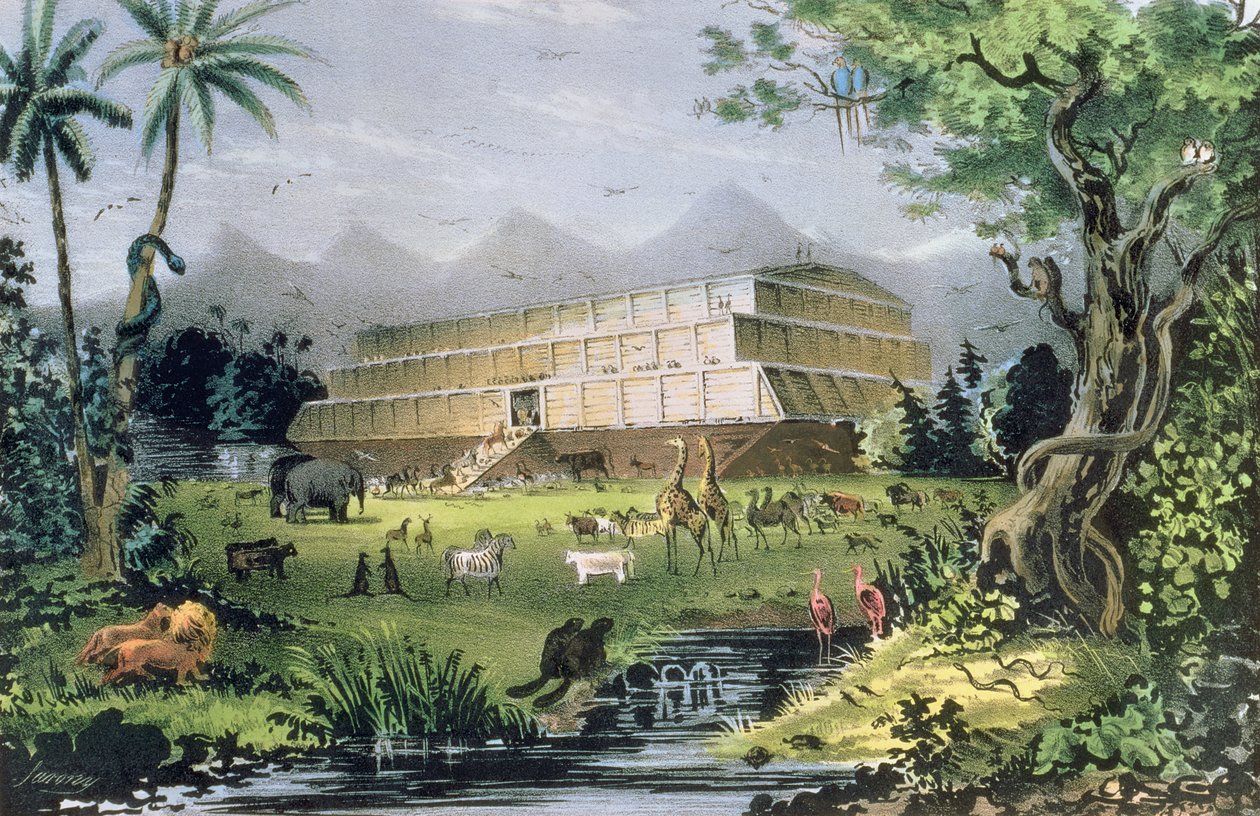 Arka Noego, wyd. Currier i Ives, Nowy Jork, autorstwa Napoleon Sarony