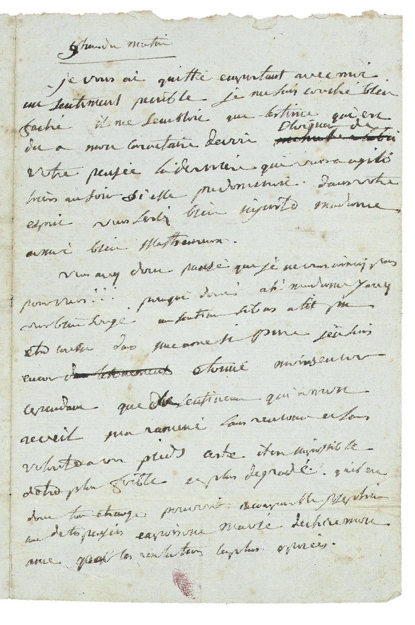 List do Josephine de Beauharnais autorstwa Napoleon Bonaparte