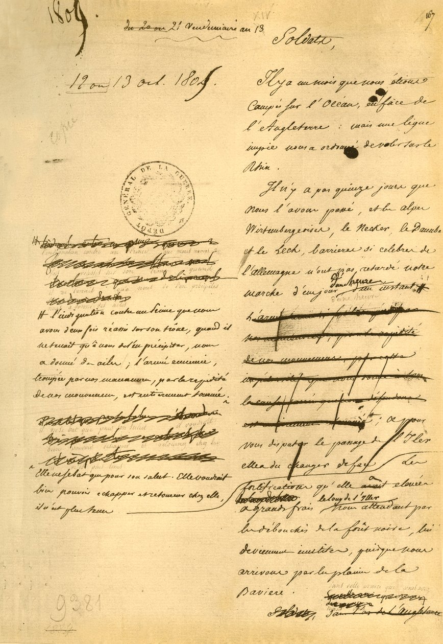 Odezwa do wojska, 13.10.1805, 1921. autorstwa Napoleon Bonaparte I