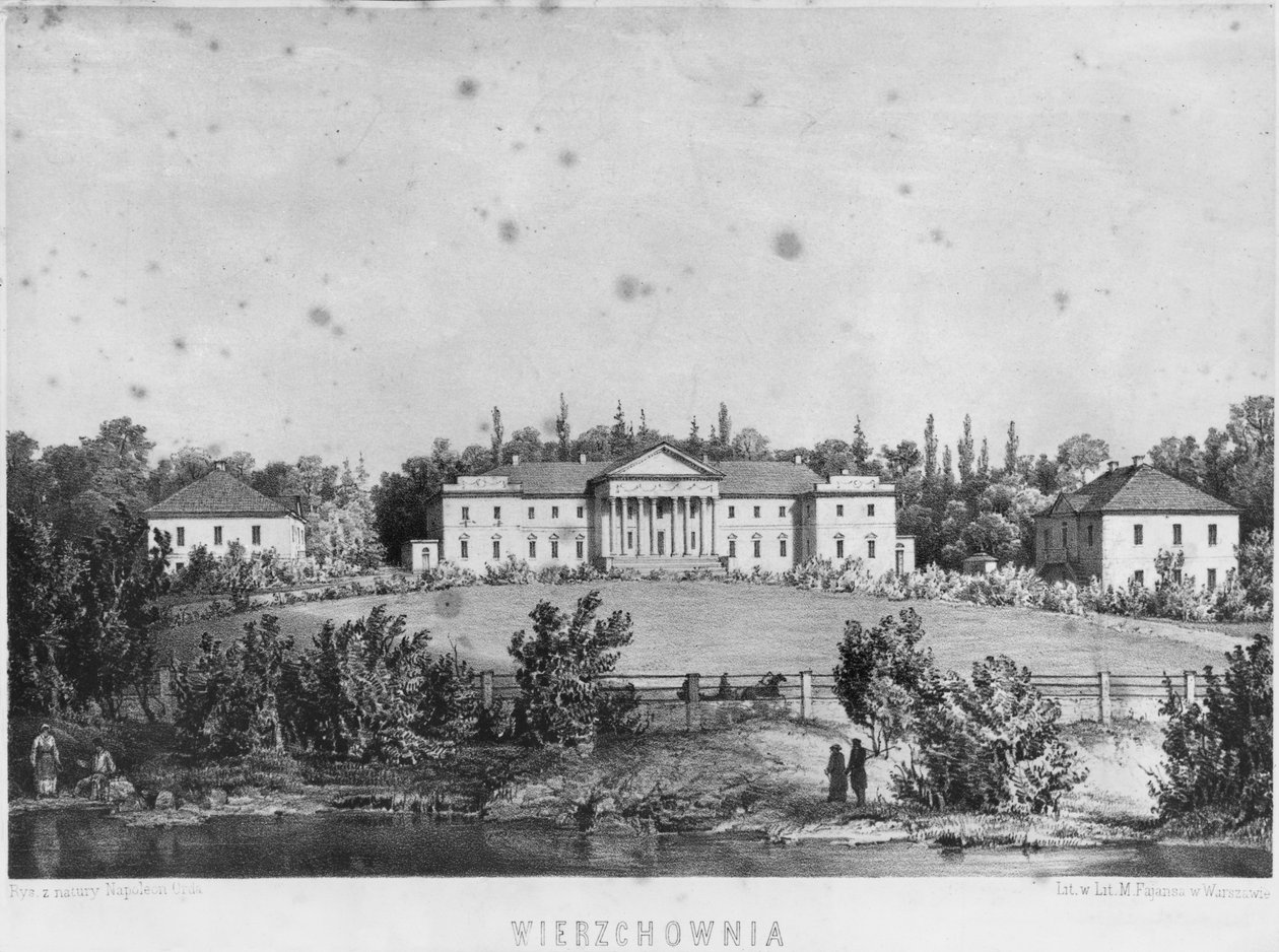 Zamek w Wierzchowni, rezydencja hrabiny Eveliny Hańskiej, żony francuskiego powieściopisarza Honore de Balzaca autorstwa Napoleon Orda