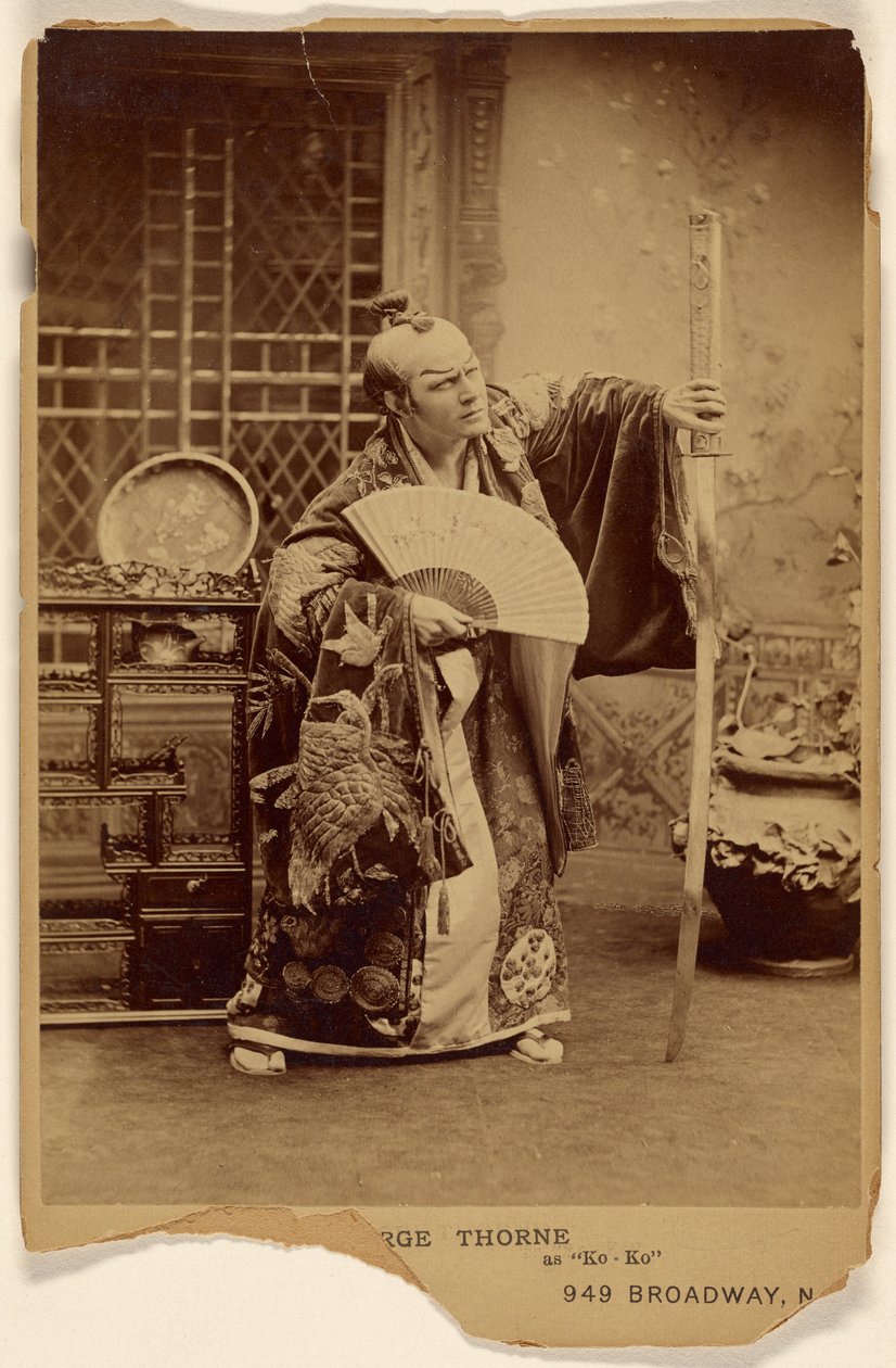 George (?) Thorne jako „Ko-Ko” autorstwa Napoleon Sarony