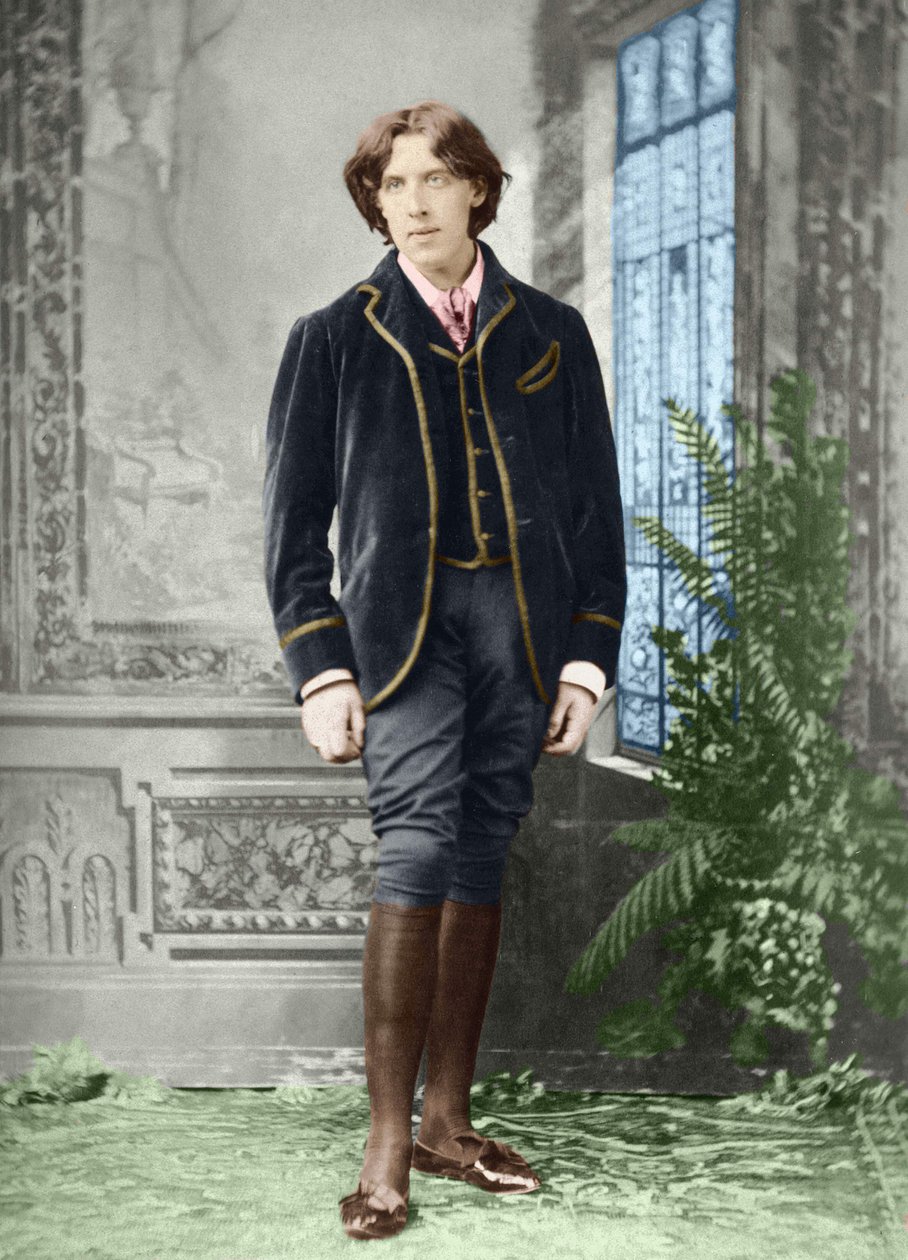 Oscar Wilde (1854 - 1900) ok. 1882 (zdjęcie) autorstwa Napoleon Sarony