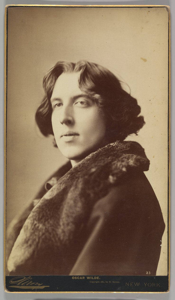 Oscar Wilde, 1882 (srebrodruk albumowy) autorstwa Napoleon Sarony