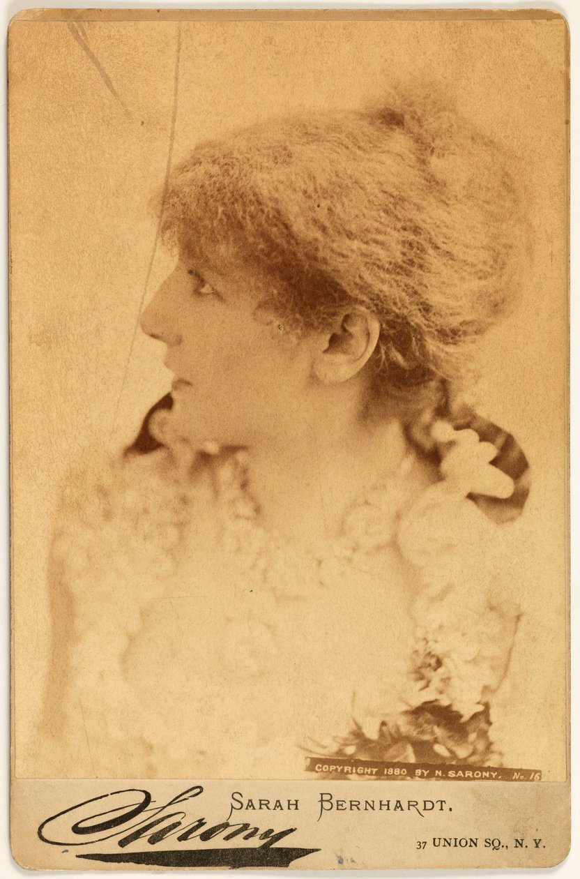 Porträt von Rosine Bernard, genannt Sarah Bernhardt (1844-1923), Schauspielerin autorstwa Napoleon Sarony