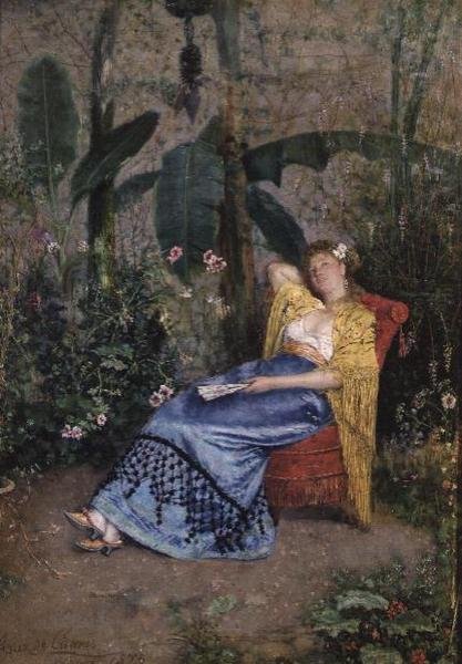 Siesta w ogrodzie autorstwa Narcisco Ruiz de Caceres