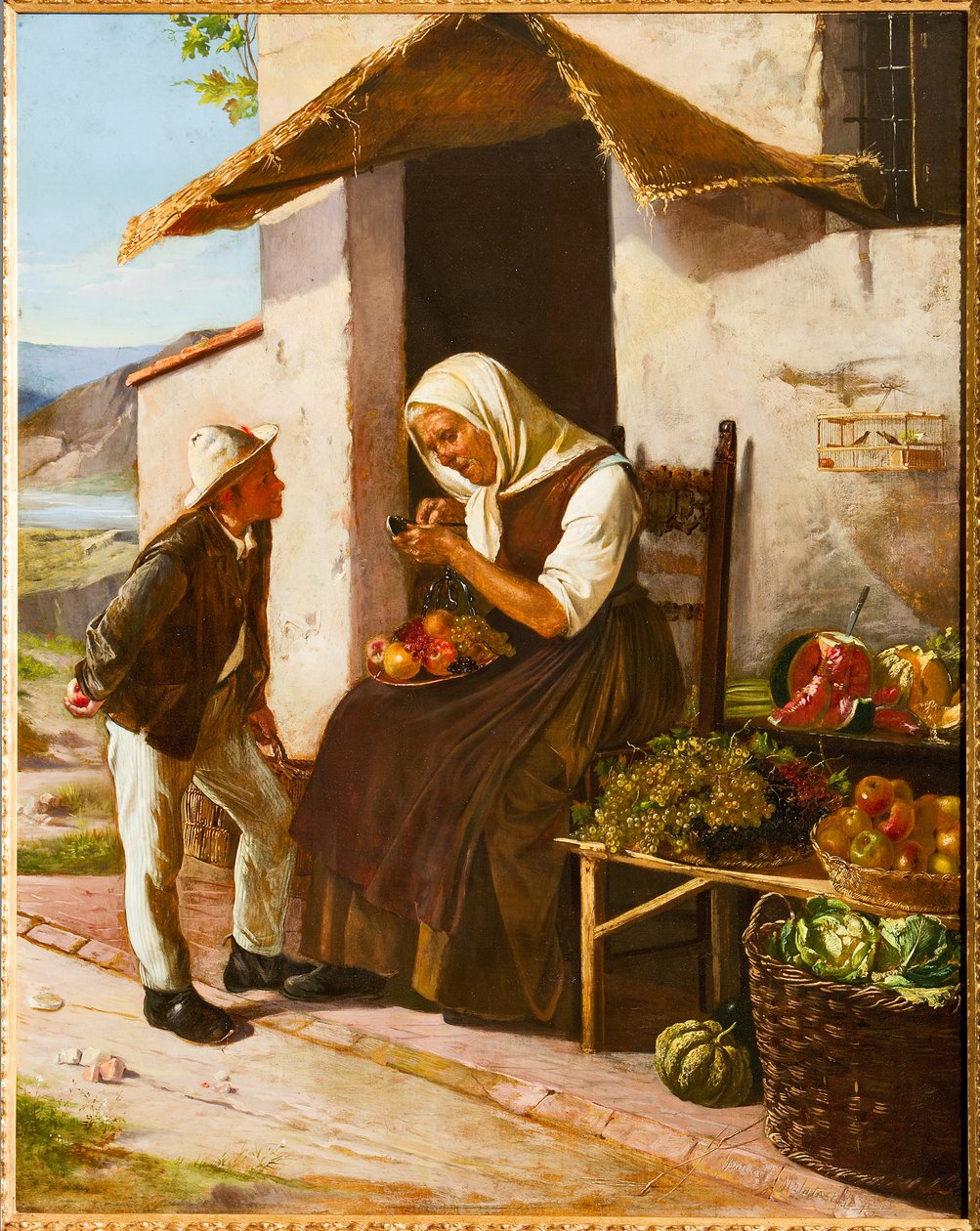 U warzywniaka (olej) autorstwa Narciso Malatesta
