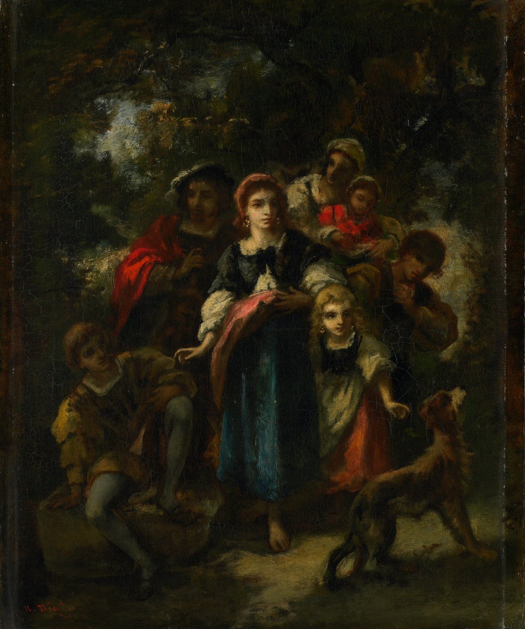 Dzieci w lesie autorstwa Narcisse Virgile Diaz de la Peña