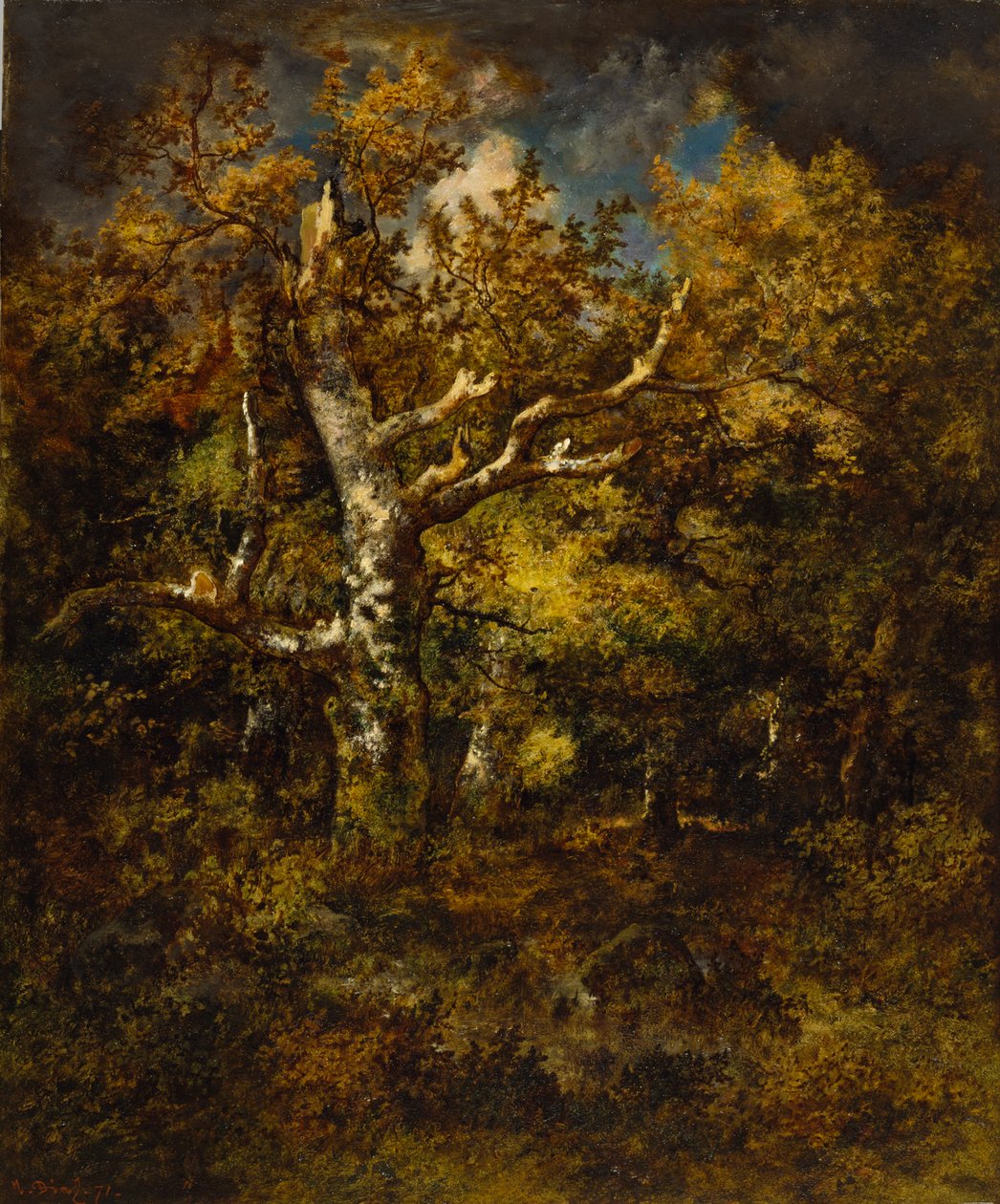Las Fontainebleau, jesień, 1871 autorstwa Narcisse Virgile Diaz de la Peña