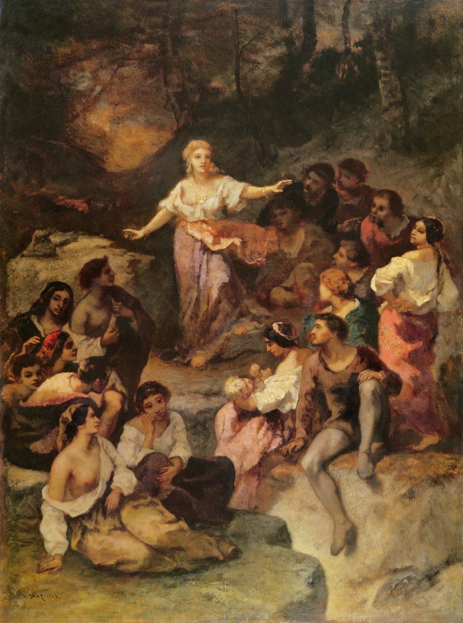 Obóz cygański, 1848 r. autorstwa Narcisse Virgile Diaz de la Peña
