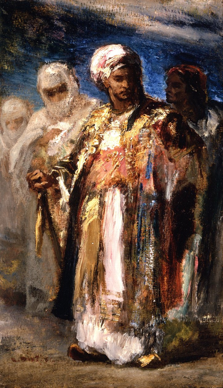 Mężczyźni w strojach orientalnych, ok.1845 autorstwa Narcisse Virgile Diaz de la Peña