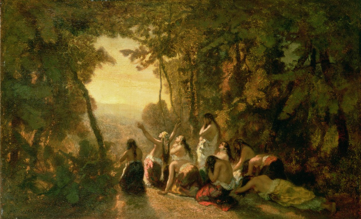 Płacz córki Jeftego, 1846 autorstwa Narcisse Virgile Diaz de la Peña