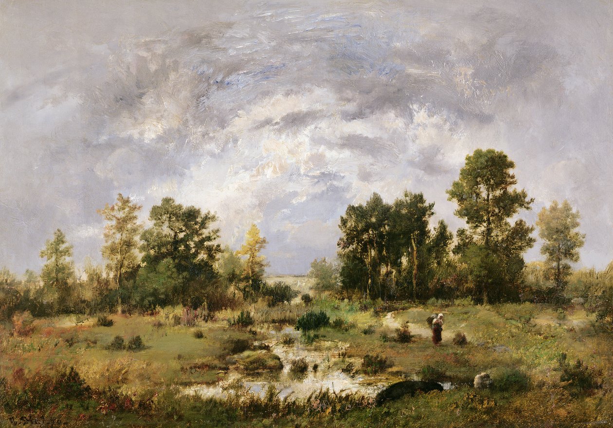 Zalesiony krajobraz, 1870 autorstwa Narcisse Virgile Diaz de la Peña