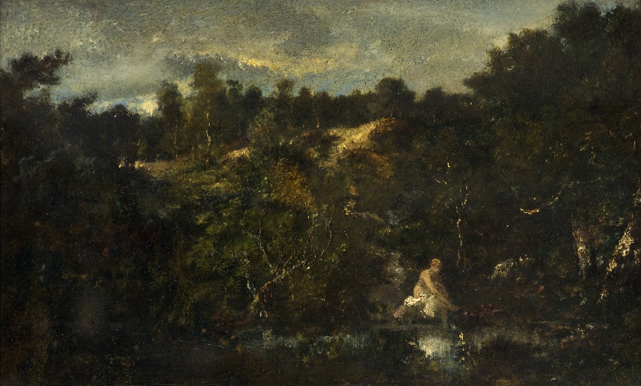 Kąpiący się, ok. 1840-60 autorstwa Narcisse Virgile Diaz de la Peña