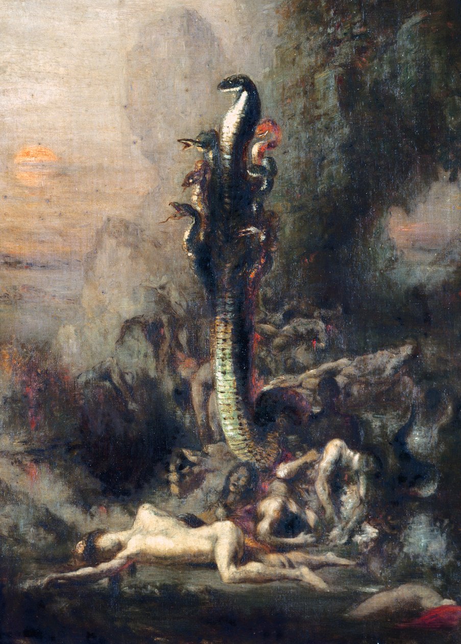 Herkules i Hydra Lernejska, wg Gustave