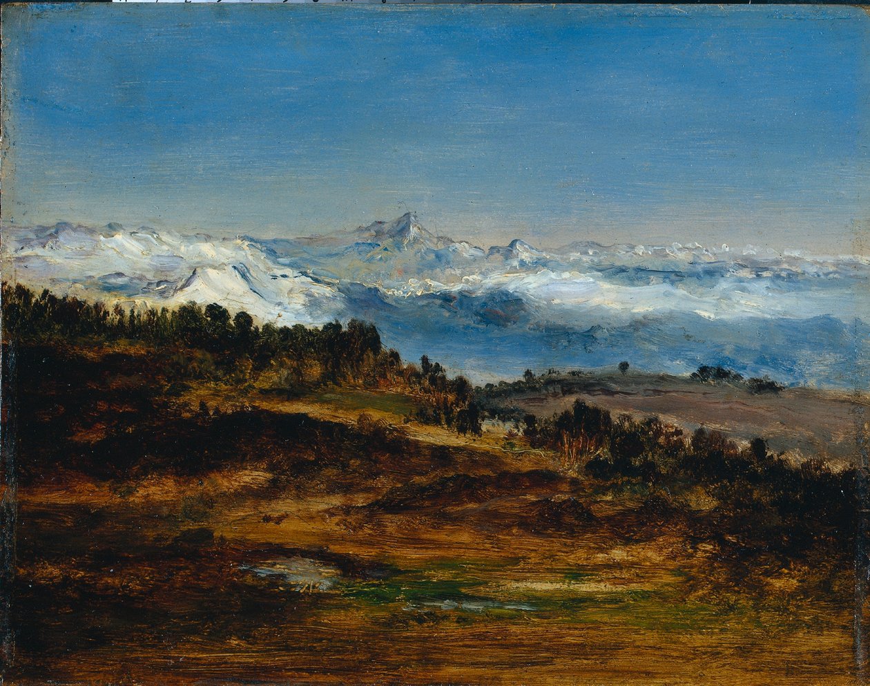Pireneje, szczyt Midi de Bigorre autorstwa Narcisse Diaz de la Pena