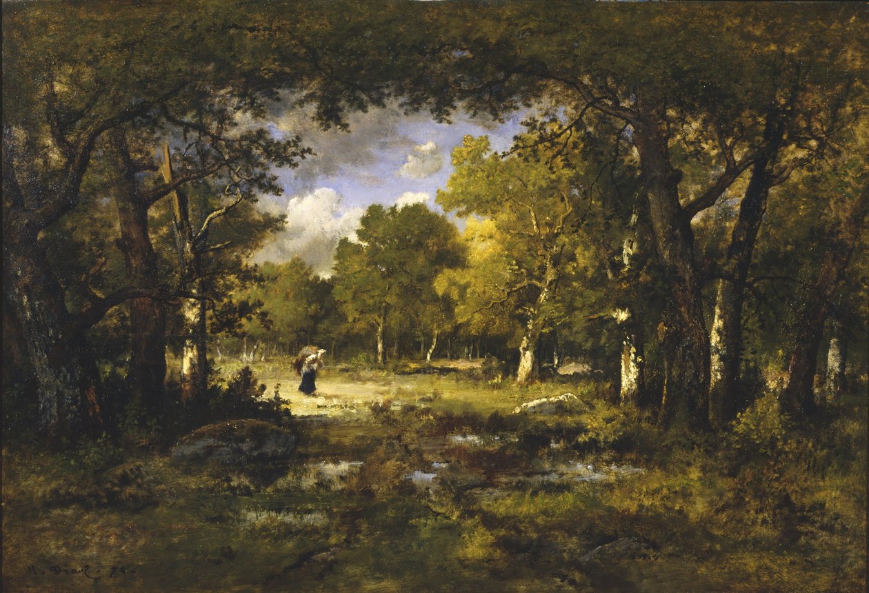 Polana w lesie, 1874 autorstwa Narcisse Virgile Diaz de la Peña