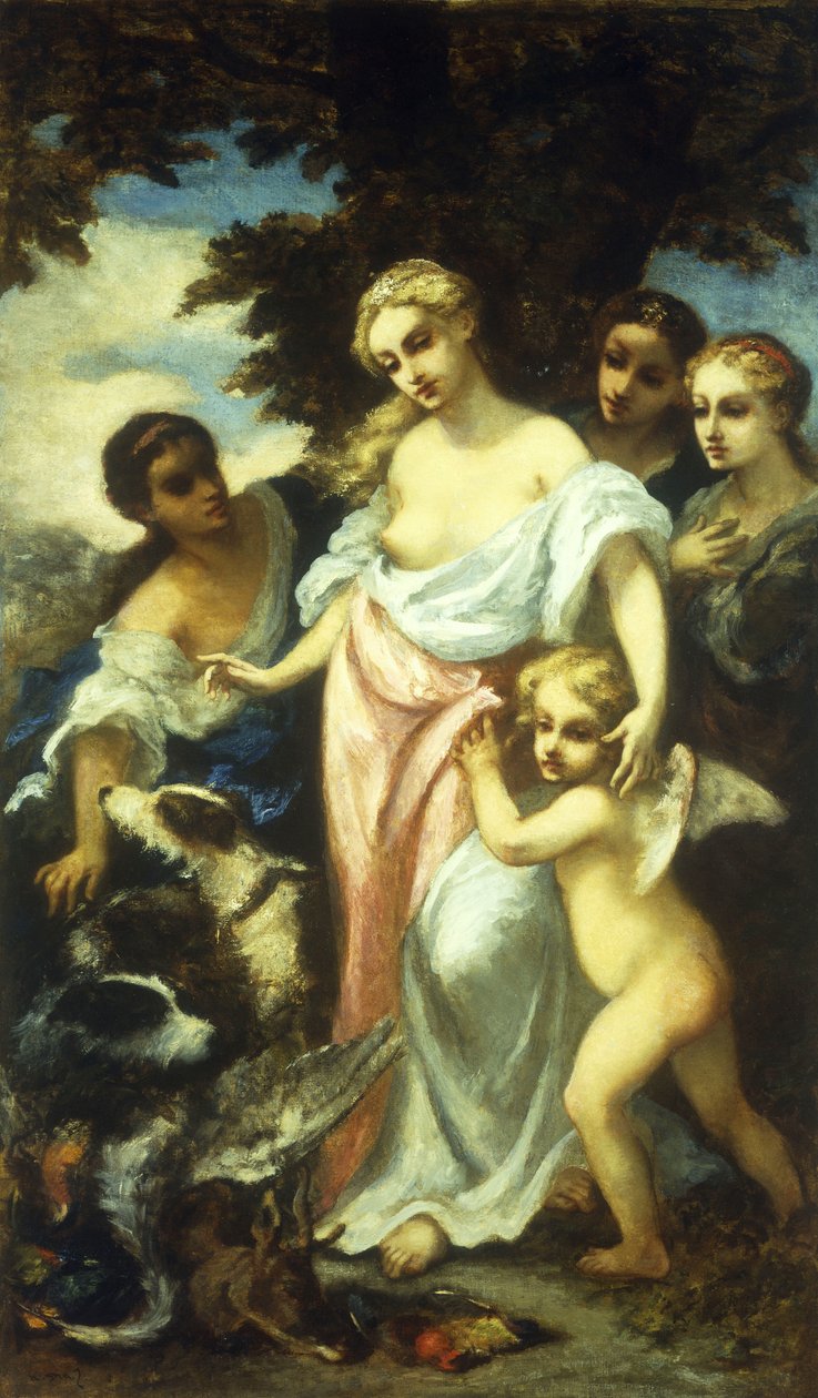 Diana po polowaniu autorstwa Narcisse Virgile Diaz de la Peña