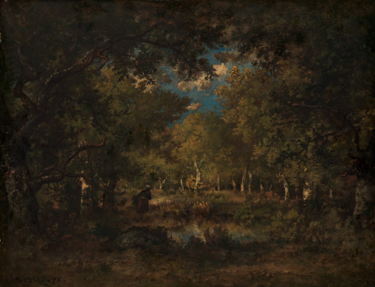 Las Fontainebleau, 1874. autorstwa Narcisse Virgile Diaz de la Peña