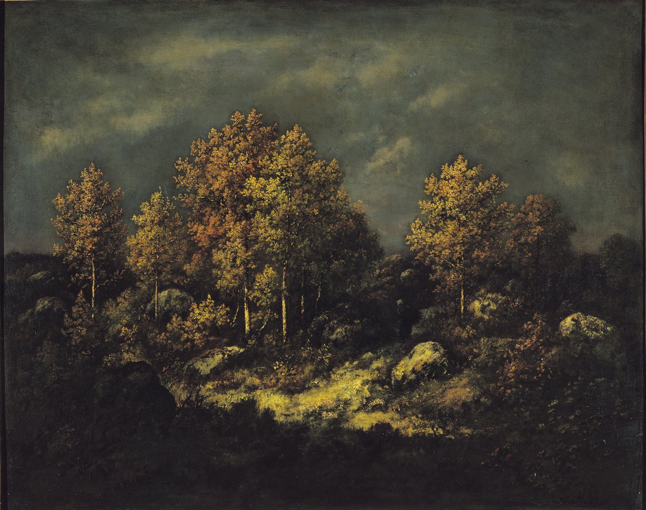 Wzgórza Jean de Paris w lesie Fontainebleau, 1867 autorstwa Narcisse Virgile Diaz de la Peña