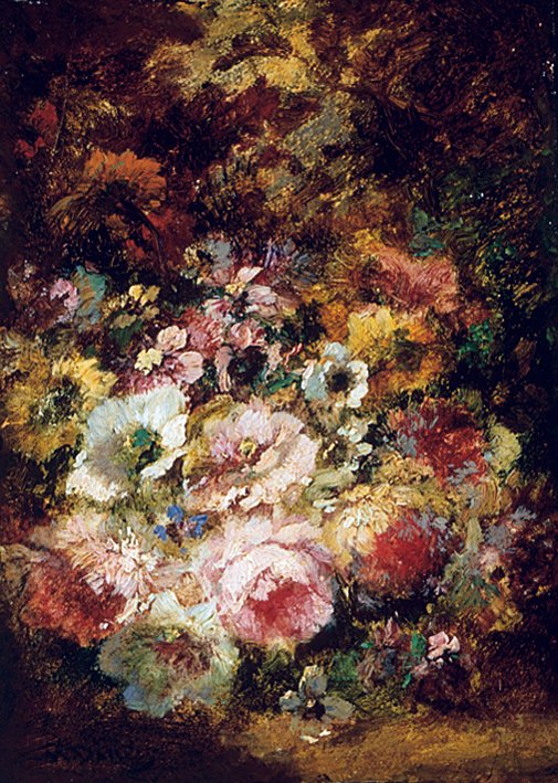Kwiaty autorstwa Narcisse Virgile Diaz de la Peña