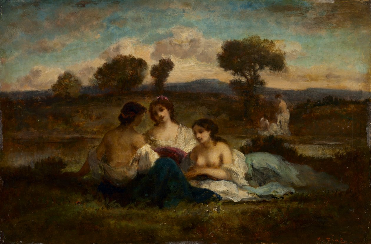Kąpiący się, po 1847 (olej na desce) autorstwa Narcisse Virgile Diaz de la Peña