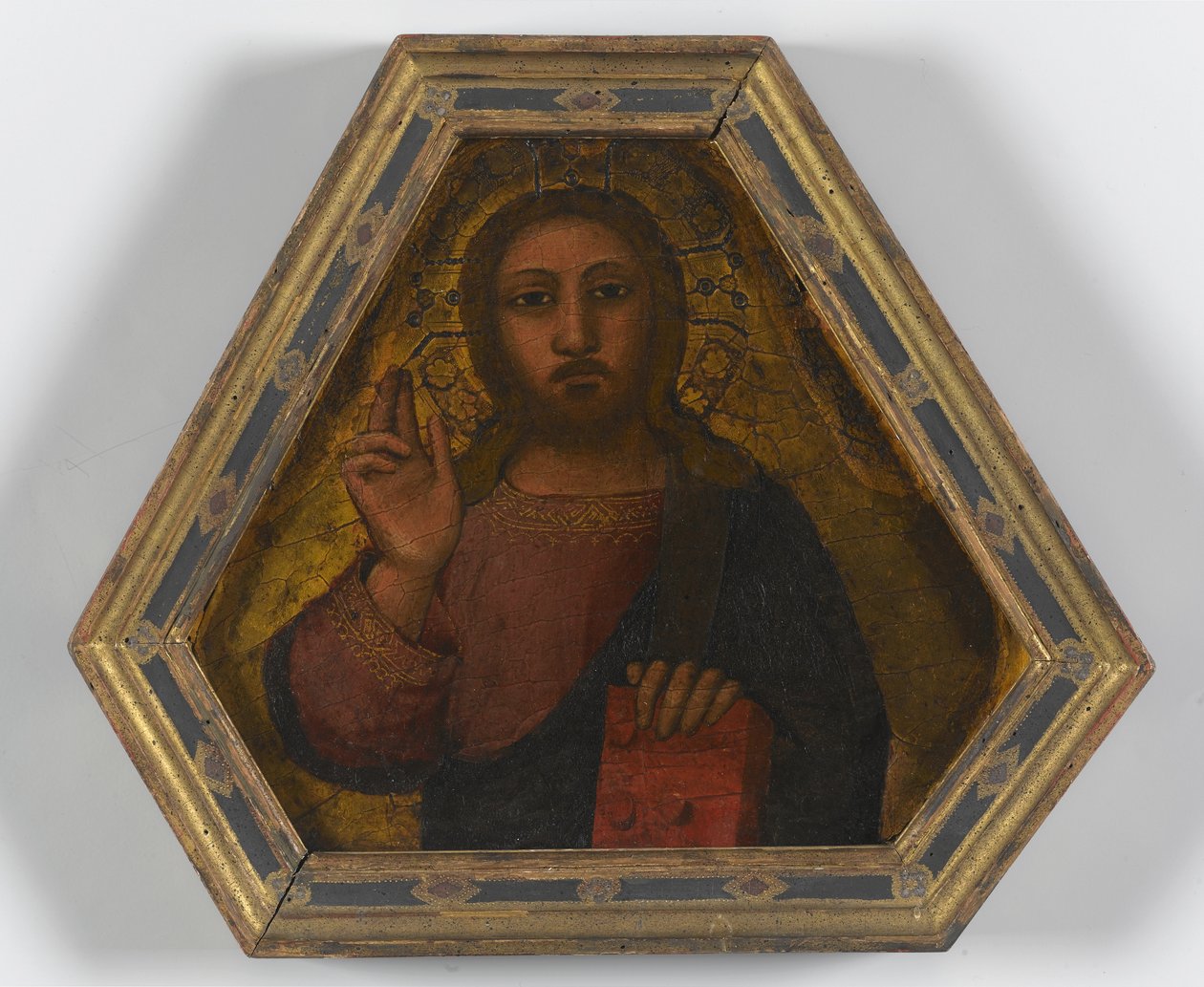 Błogosławieństwo Chrystusa (tempera i obrobione złoto na panelu) autorstwa Nardo di Cione