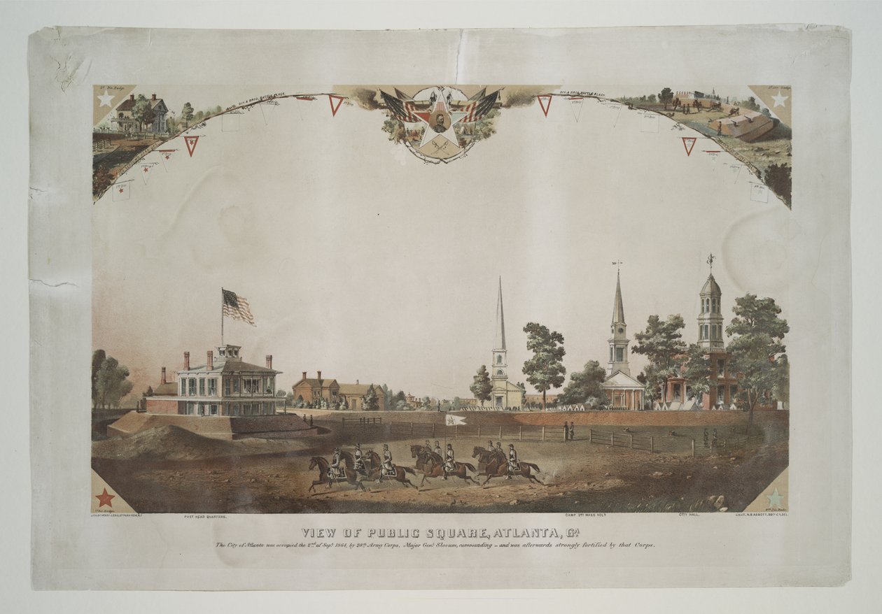 Widok na plac publiczny, Atlanta, Ga. autorstwa Nathan B. Abbott