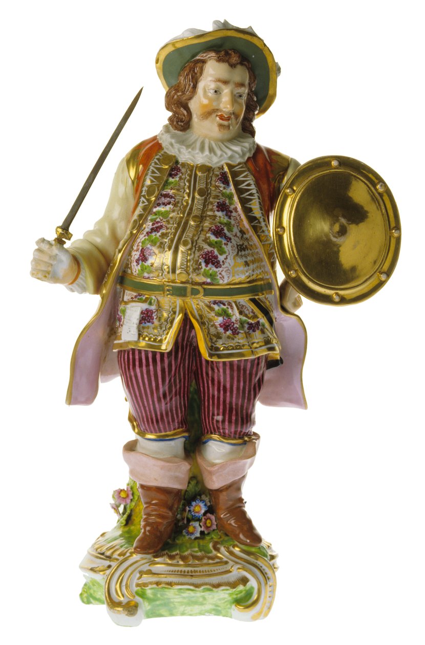 Angielska porcelanowa figurka z XVIII wieku przedstawiająca aktora Davida Garricka autorstwa Nathan Benn