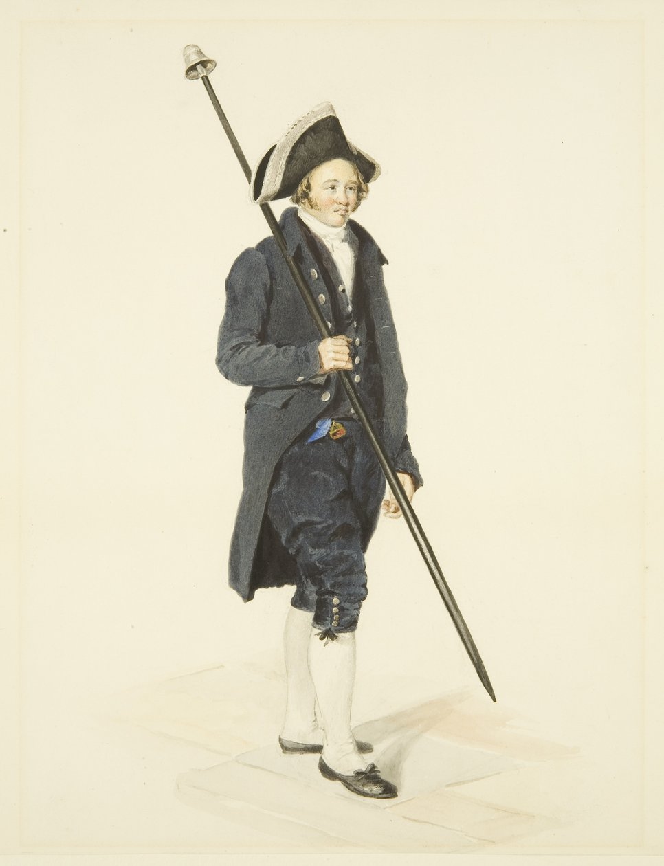Bristol Bellman, ok.1830 (ołówek i akwarela na papierze) autorstwa Nathan Cooper Branwhite