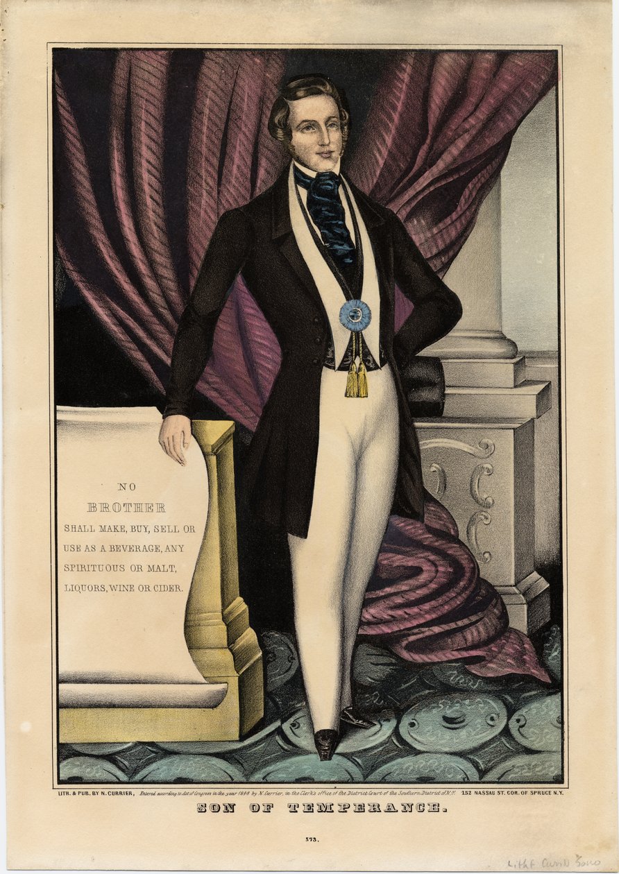Syn wstrzemięźliwości, wyd. N. Currier, Nowy Jork, 1848 autorstwa Nathaniel Currier