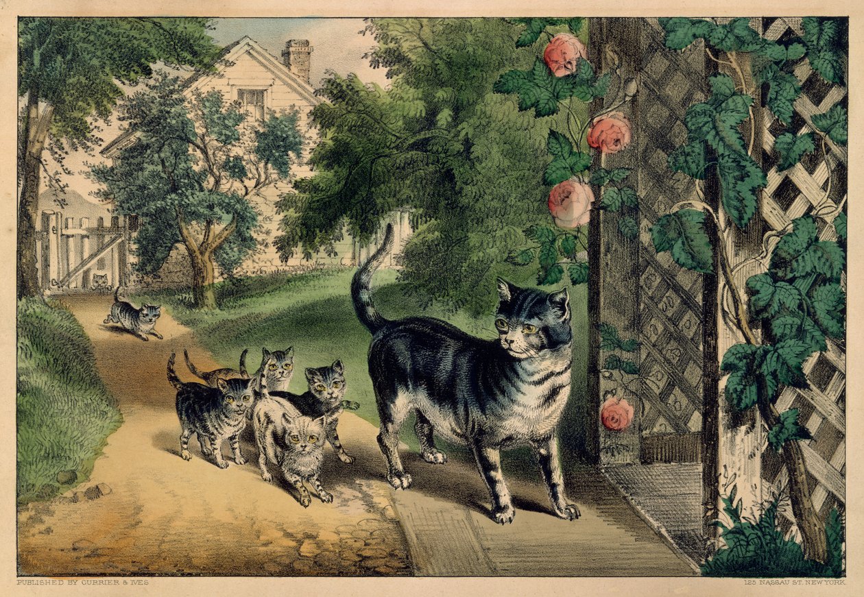 Powrót cipki, 1874-78., 1874-78. Twórcy: Nathaniel Currier, James Merritt Ives, Currier i Ives. autorstwa Currier and Ives